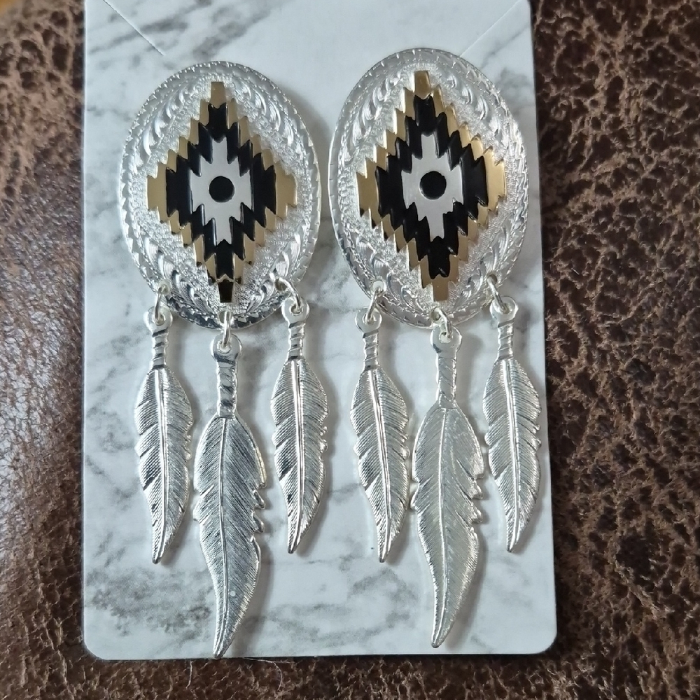 Montana Silversmiths Silver and Gold Western Earrings